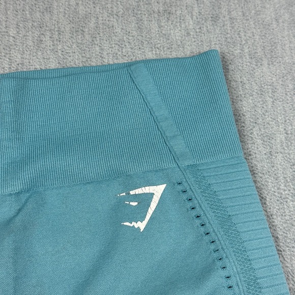 Gymshark Leggings Womens Small Blue Flawless Knit Tight 26" Yoga Gym Pants - Picture 3 of 13
